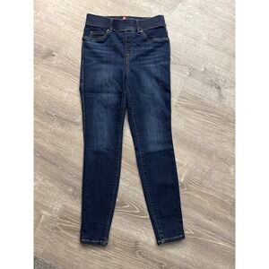 Spanx Jean-‎ Ankle Skinny Leggings Dark Indigo Wash High Rise Women Small 28x27